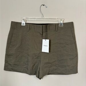 NWT Theory Crunch Wash Dark Moss Shorts Size 12